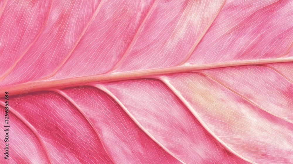 Fototapeta premium Pink leaf texture close-up, nature detail