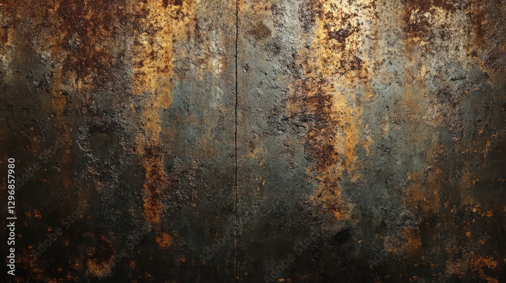 The Rusted Metallic Surface Displays an Aged Industrial Appearance The Rusted Metallic Surface Displays an Aged Industrial Appearance