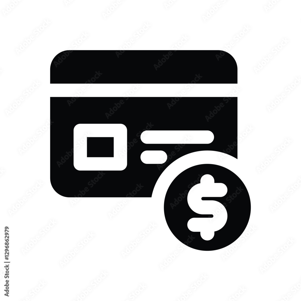 credit card glyph icon. Strong and solid vector icon for websites, mobile interfaces, presentations, and visual branding. High quality and easy to edit. credit card glyph icon. Strong and solid vector icon for websites, mobile interfaces, presentations, and visual branding. High quality and easy to edit.
