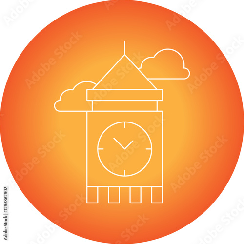 London Fashion Week single vector icon illustration