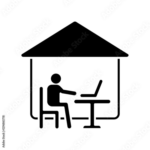 Icon a remote work, isolated against a clean background.