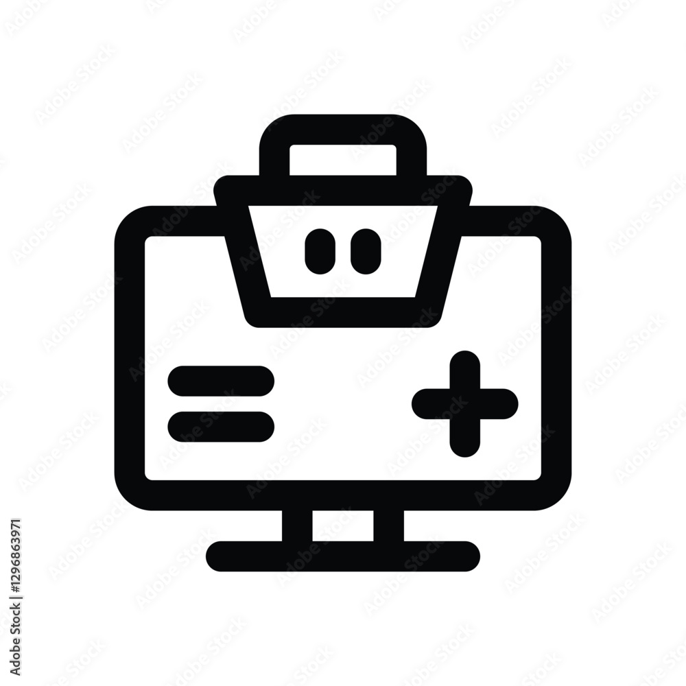 web store line icon. Clean and minimalist vector icon for websites, mobile apps, presentations, and logos. Fully scalable and customizable for any project. web store line icon. Clean and minimalist vector icon for websites, mobile apps, presentations, and logos. Fully scalable and customizable for any project.