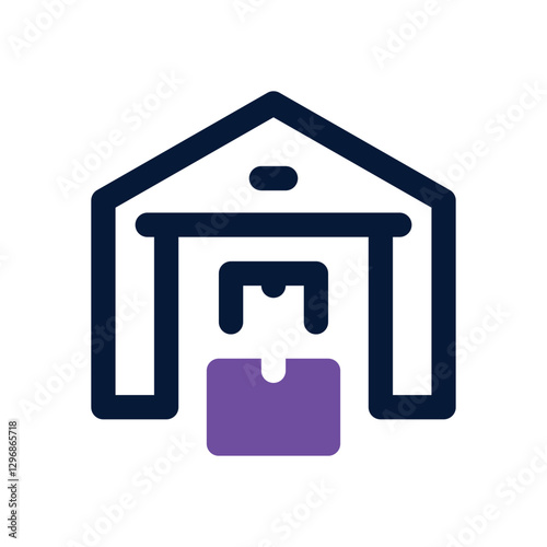 warehouse dual tone icon. Sleek and modern vector icon for websites, mobile apps, marketing materials, and corporate design. Fully scalable and ready to use.