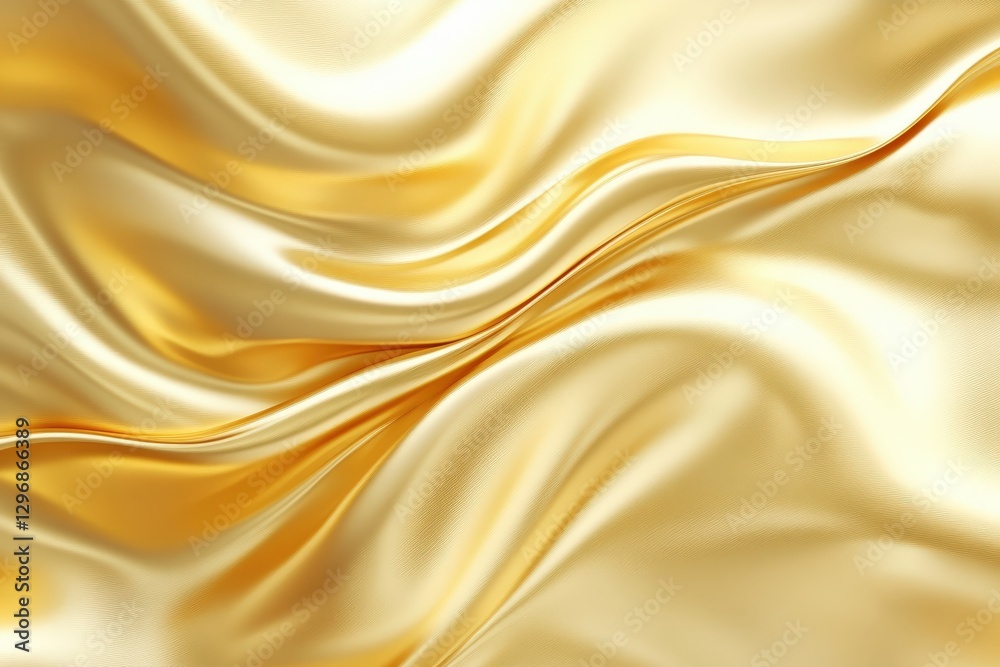 Fototapeta premium This is a detailed closeup image of a luxurious gold colored satin fabric