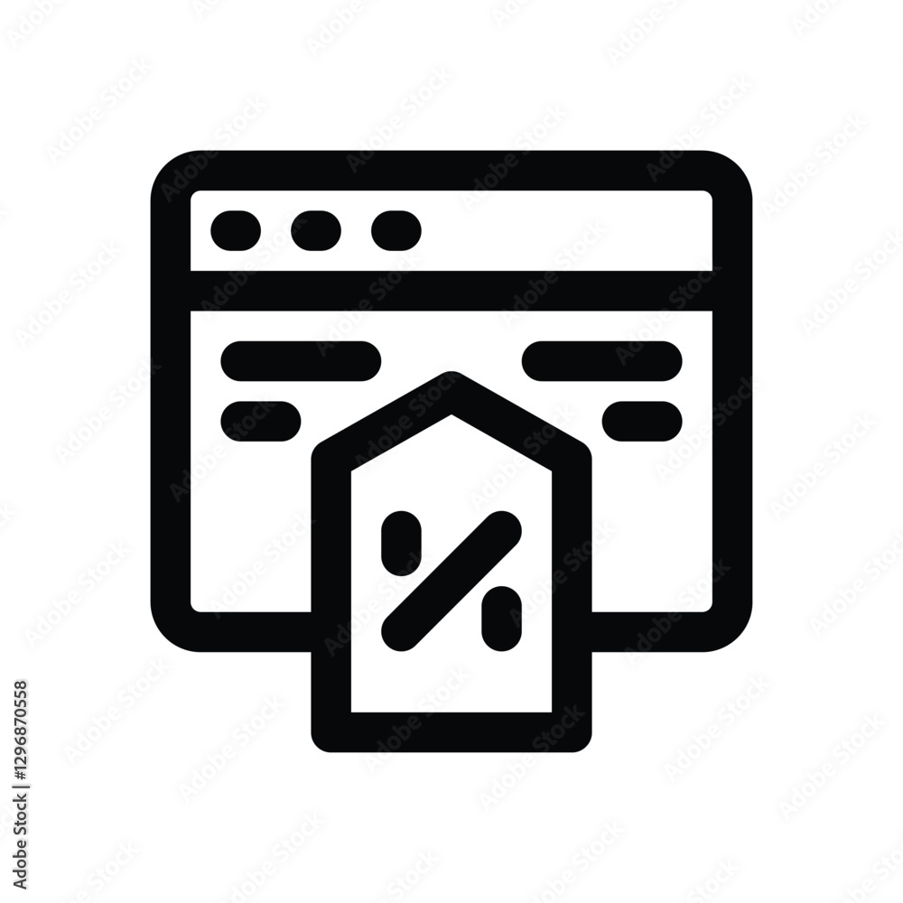 online sales line icon. Clean and minimalist vector icon for websites, mobile apps, presentations, and logos. Fully scalable and customizable for any project. online sales line icon. Clean and minimalist vector icon for websites, mobile apps, presentations, and logos. Fully scalable and customizable for any project.