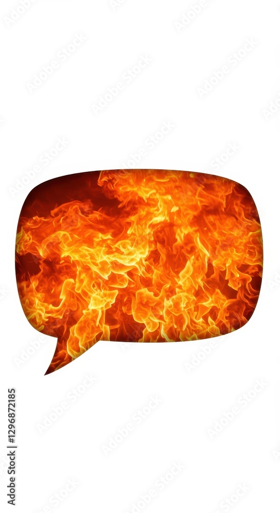 Fiery Dialogue: A Blazing Speech Bubble Graphic Fiery Dialogue: A Blazing Speech Bubble Graphic