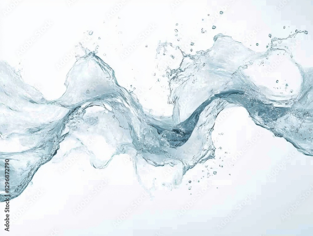 Dynamic water splash action studio clean close-up fluidity and motion Dynamic water splash action studio clean close-up fluidity and motion
