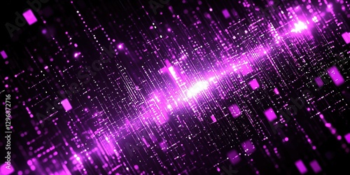 Wallpaper Mural Colorful abstract digital landscape showcasing vibrant patterns and shapes in shades of purple and black Torontodigital.ca