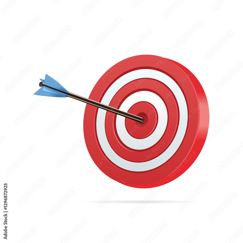 Realistic 3d dart target vector illustration Realistic 3d dart target vector illustration