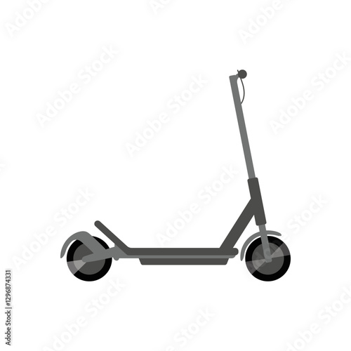 Electric scooter. Vector color illustration.