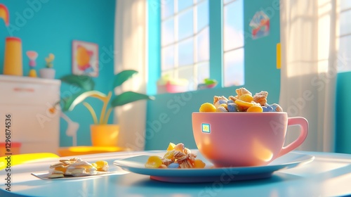 Wallpaper Mural Colorful breakfast cereal in a vibrant setting. Torontodigital.ca