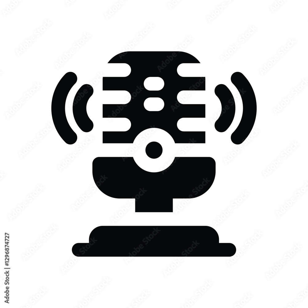 microphone glyph icon. Strong and solid vector icon for websites, mobile interfaces, presentations, and visual branding. High quality and easy to edit. microphone glyph icon. Strong and solid vector icon for websites, mobile interfaces, presentations, and visual branding. High quality and easy to edit.