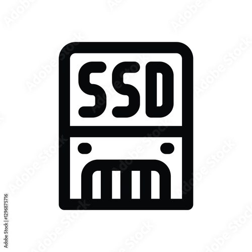 ssd line icon. Clean and minimalist vector icon for websites, mobile apps, presentations, and logos. Fully scalable and customizable for any project.