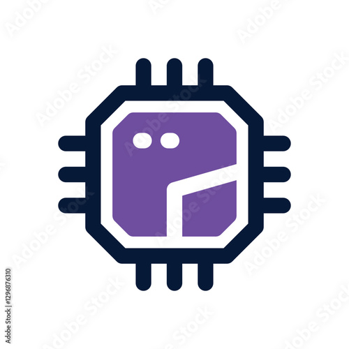 cpu dual tone icon. Sleek and modern vector icon for websites, mobile apps, marketing materials, and corporate design. Fully scalable and ready to use.
