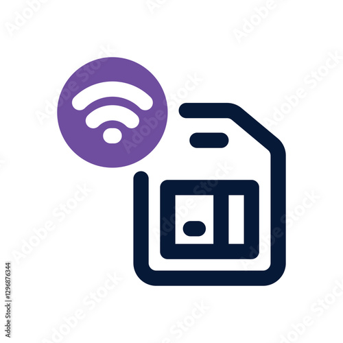 sim card dual tone icon. Sleek and modern vector icon for websites, mobile apps, marketing materials, and corporate design. Fully scalable and ready to use.