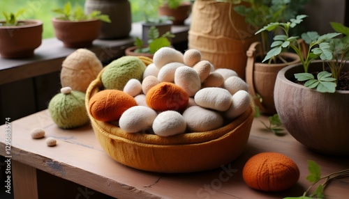 mushrooms in a basket