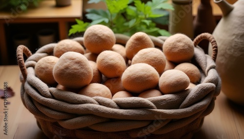 mushrooms in a basket