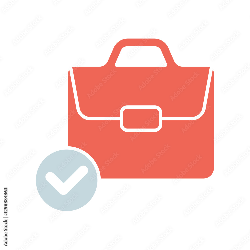 Icon a briefcase, isolated against a clean background. Icon a briefcase, isolated against a clean background.