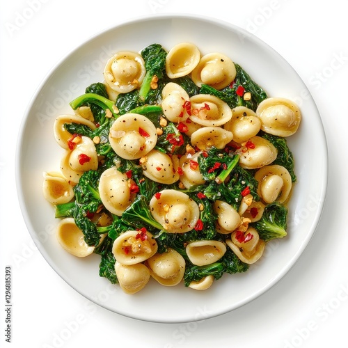 8K resolution image of Orecchiette con Cime di Rapa dish
