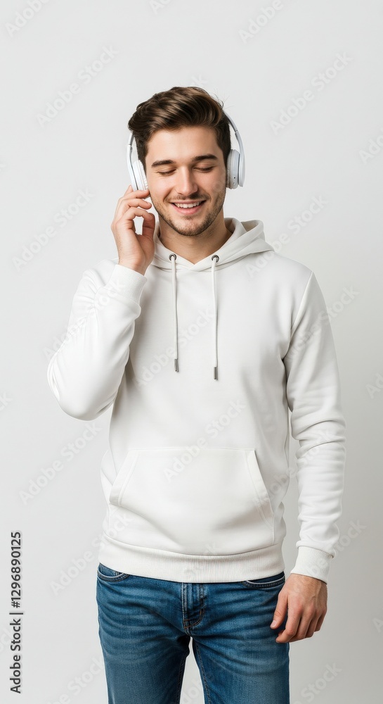 Молодий чоловік у навушниках