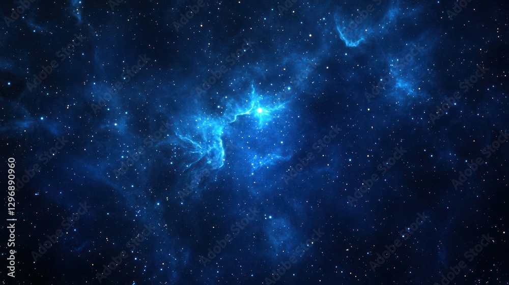 Fototapeta premium Deep Space Nebula, Cosmic Clouds, Star Clusters. Potential Stock Photo