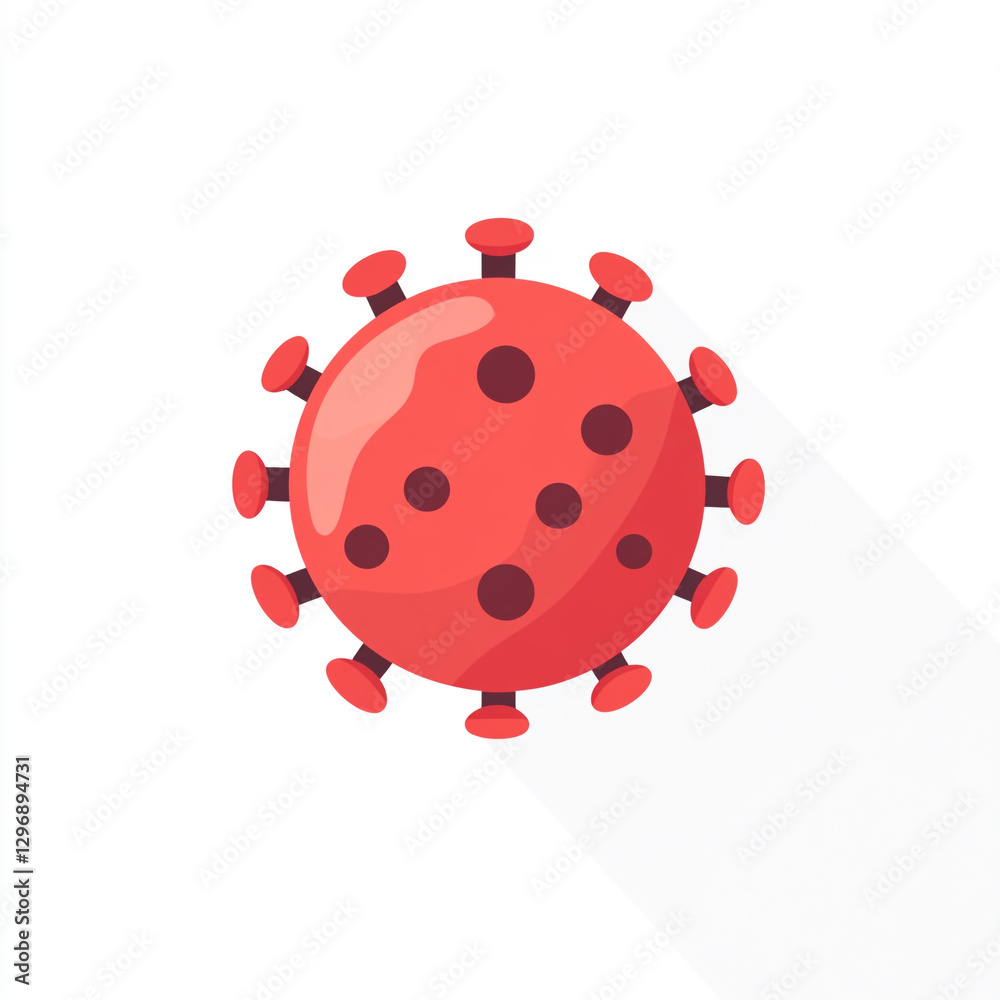 A stylized illustration of a virus, with a spherical shape, and protruding spike-like structures. It visually represents a microscopic pathogen. A stylized illustration of a virus, with a spherical shape, and protruding spike-like structures. It visually represents a microscopic pathogen.