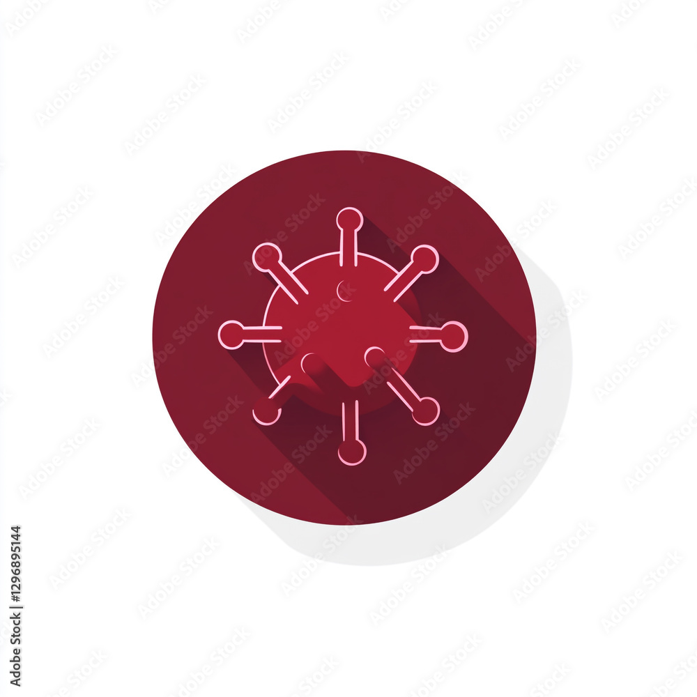 A stylized illustration of a virus, with a spherical shape, and protruding spike-like structures. It visually represents a microscopic pathogen. A stylized illustration of a virus, with a spherical shape, and protruding spike-like structures. It visually represents a microscopic pathogen.