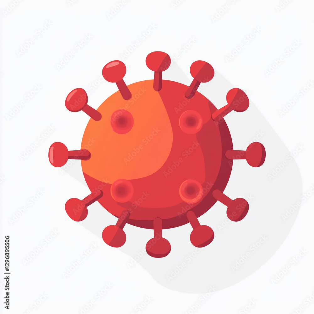 A stylized illustration of a virus, with a spherical shape, and protruding spike-like structures. It visually represents a microscopic pathogen. A stylized illustration of a virus, with a spherical shape, and protruding spike-like structures. It visually represents a microscopic pathogen.