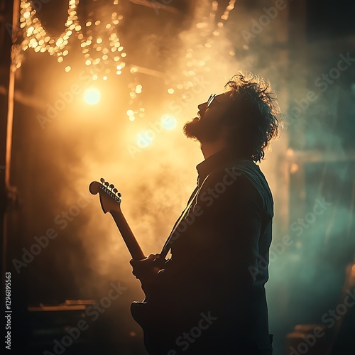 Musical performance concert venue photography nighttime silhouette emotion and energy