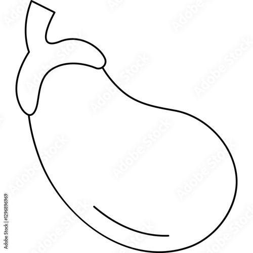 Eggplant single vector icon illustration