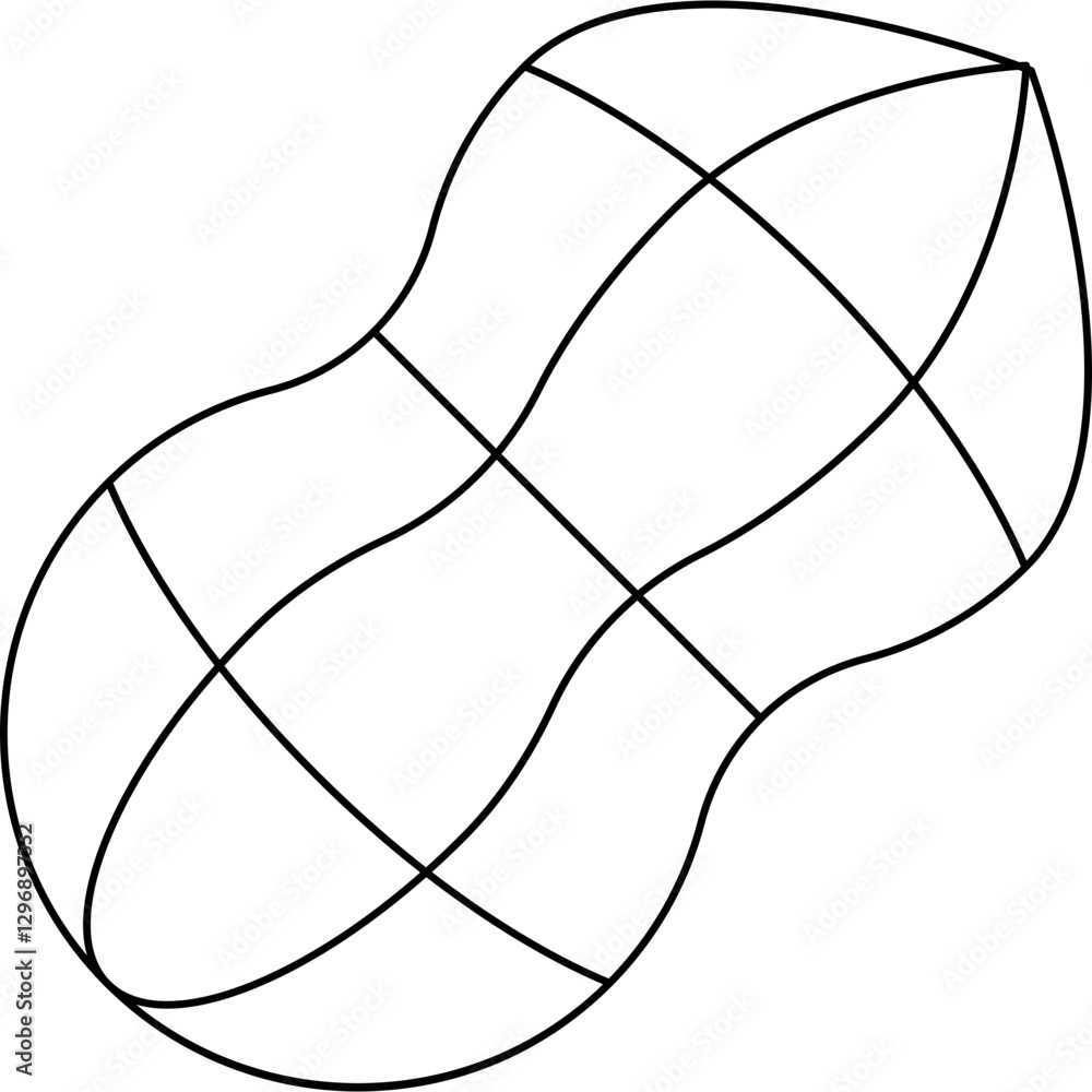Peanut single vector icon illustration Peanut single vector icon illustration