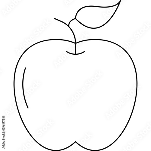 Apple single vector icon illustration