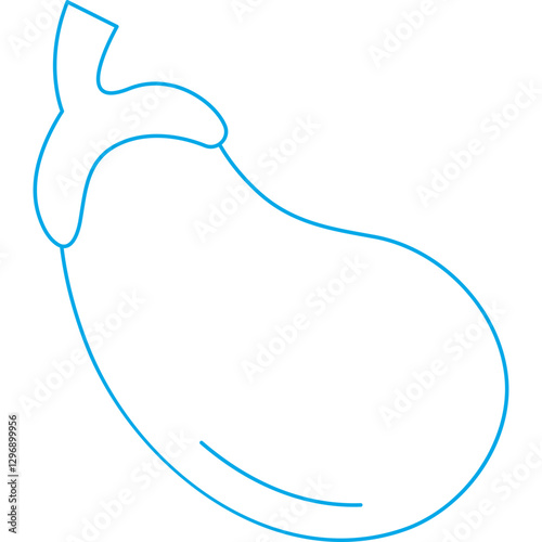 Eggplant single vector icon illustration