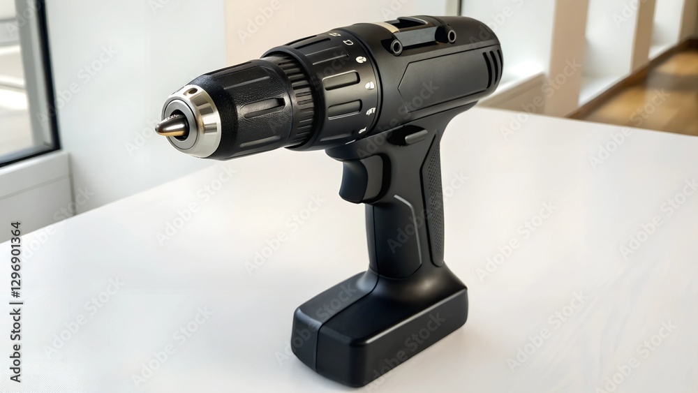 Cordless Drill on Table Cordless Drill on Table