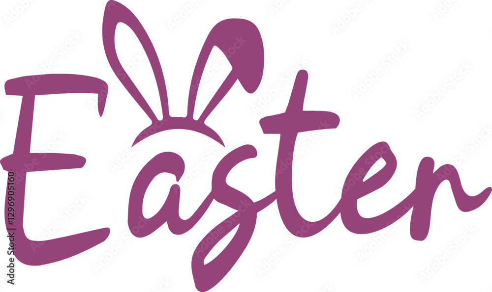 Easter typography clip art design on plain white transparent isolated background for card, shirt, hoodie, sweatshirt, apparel, tag, mug, icon, poster or badge Easter typography clip art design on plain white transparent isolated background for card, shirt, hoodie, sweatshirt, apparel, tag, mug, icon, poster or badge