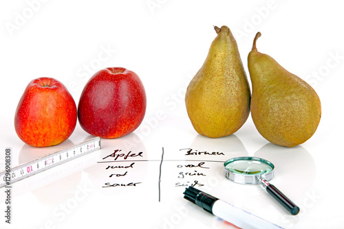 Äpfel mit Birnen vergleichen photo
