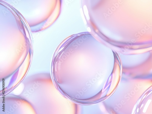 Ethereal soft-focus light bokeh floating in pastel hues, creating a dreamy minimalist abstract background