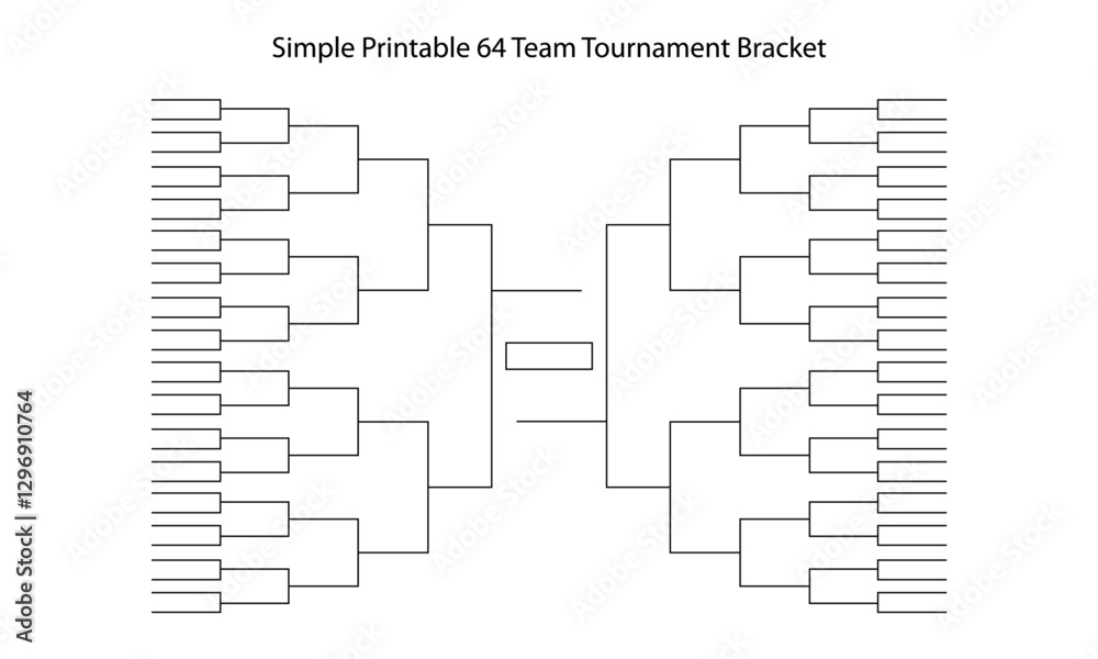 Fototapeta premium 64 Team Tournament Bracket