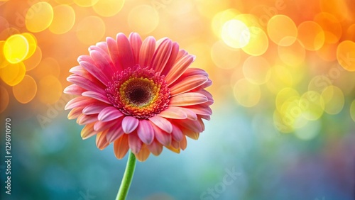 Vibrant Gerbera Daisy with Ample Copy Space - Perfect for Spring Designs
