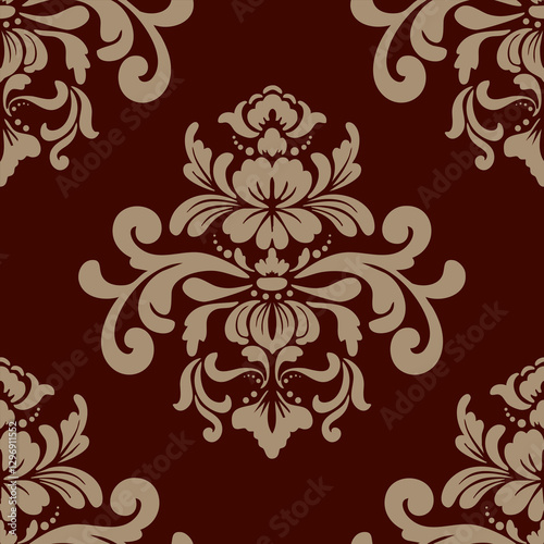 damask pattern. damask seamless vector. floral pattern design ornament for fabric,textile, wallpaper, packaging. ornate damask flower ornament.