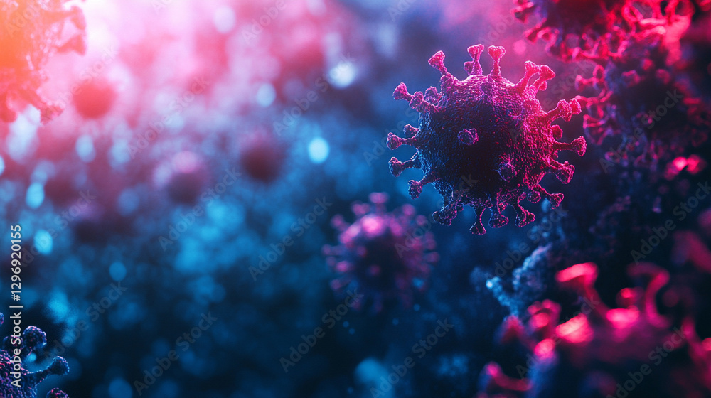 HMPV epidemic, depicting the unseen, pervasive nature of the virus in the modern world, with a focus on public health and the impact of respiratory diseases HMPV epidemic, depicting the unseen, pervasive nature of the virus in the modern world, with a focus on public health and the impact of respiratory diseases