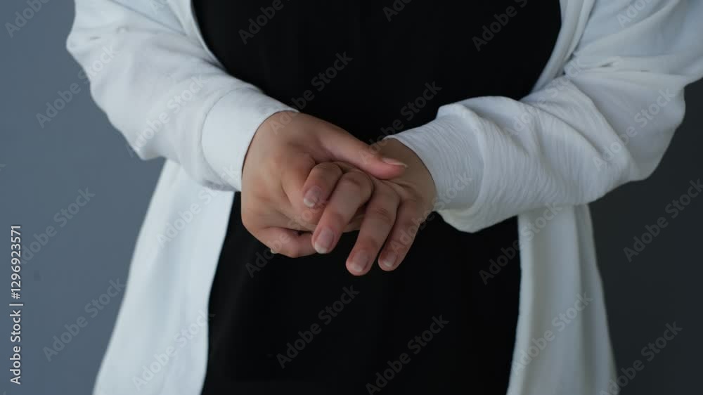 fat woman smears her hands with cream close-up of her hands fat woman smears her hands with cream close-up of her hands