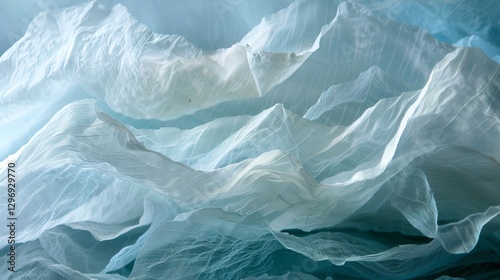 Wallpaper Mural Elegant abstract background of white wrinkled bedding sheet fabric with unique textured design Torontodigital.ca