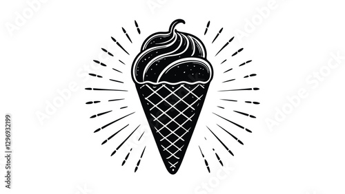 Ice Cream Cone with Two Scoops