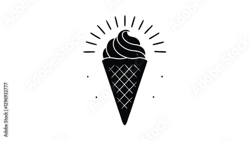 Ice Cream Cone with Two Scoops