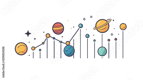 Visualizing Financial Growth and Profitability in the Corporate Landscape and Chart graph investment finance business currency datum economy stock growth diagram market Art & Illustration