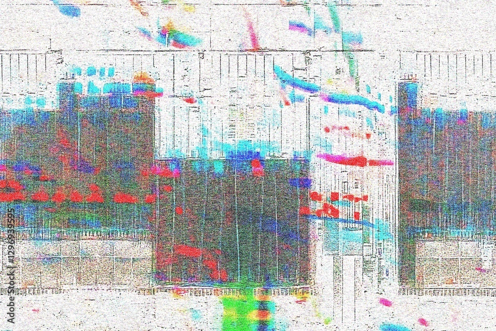 Glitch camera effect. Retro VHS background. Old video template. No signal. Static TV noise, bad TV signal. Glitch camera effect. Retro VHS background. Old video template. No signal. Static TV noise, bad TV signal.