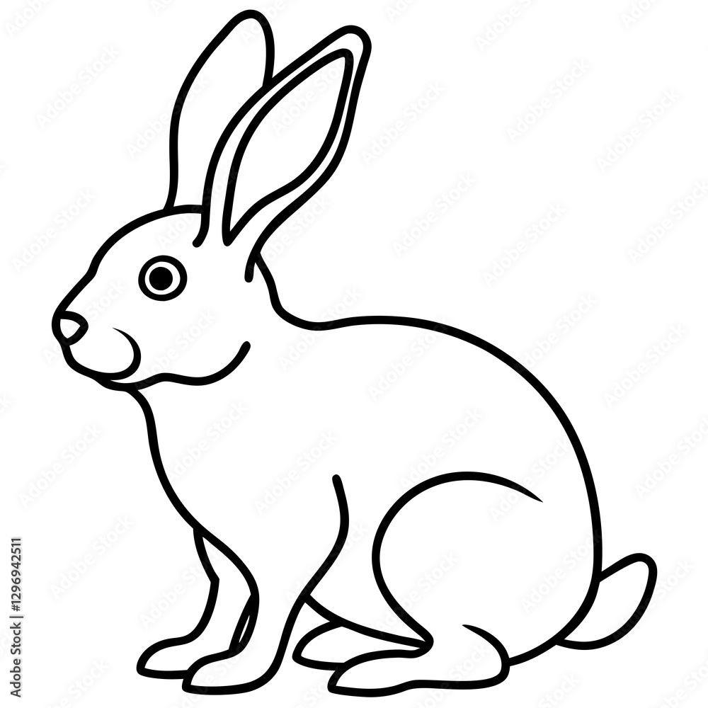 Elegant Rabbit Vector Illustration Elegant Rabbit Vector Illustration