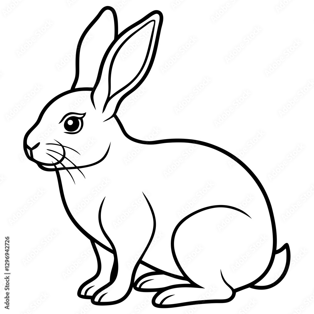 Elegant Rabbit Vector Illustration Elegant Rabbit Vector Illustration