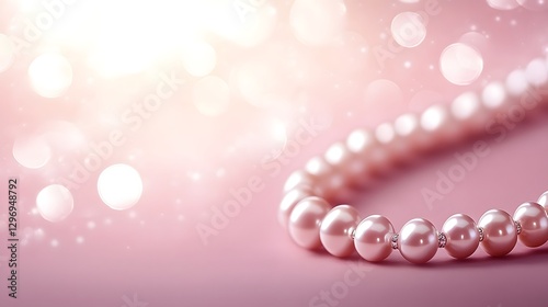 An elegant pearl necklace that glows in soft light